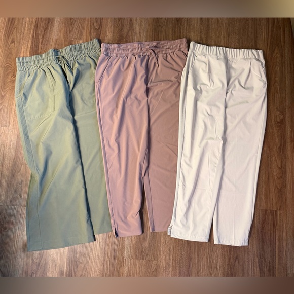 Women’s lightweight joggers- Green, Pink, and Cream - Picture 3 of 10